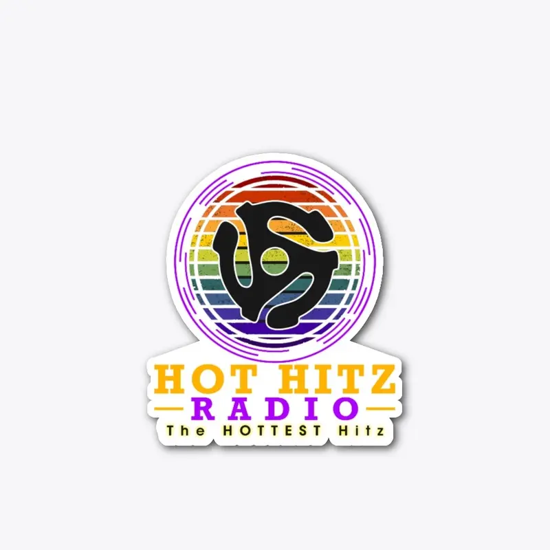 Hot Hitz Radio 45 Adapter Logo Rainbow